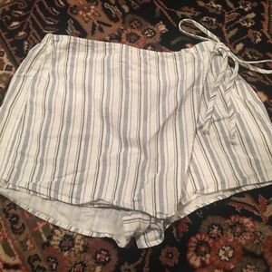 Striped wrap skirt